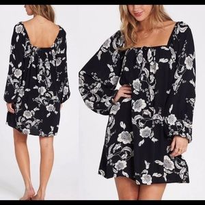 NEW Billabong Black Floral Multi Way Boho Flowy Dress SZ Medium